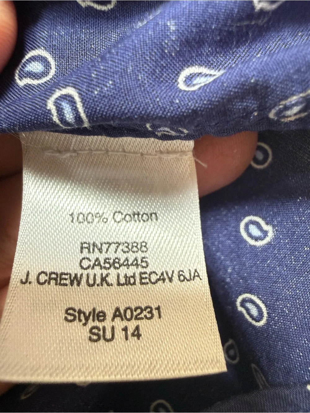 J.CREW Ludlow 120s 2-ply Dress Shirt Size Medium